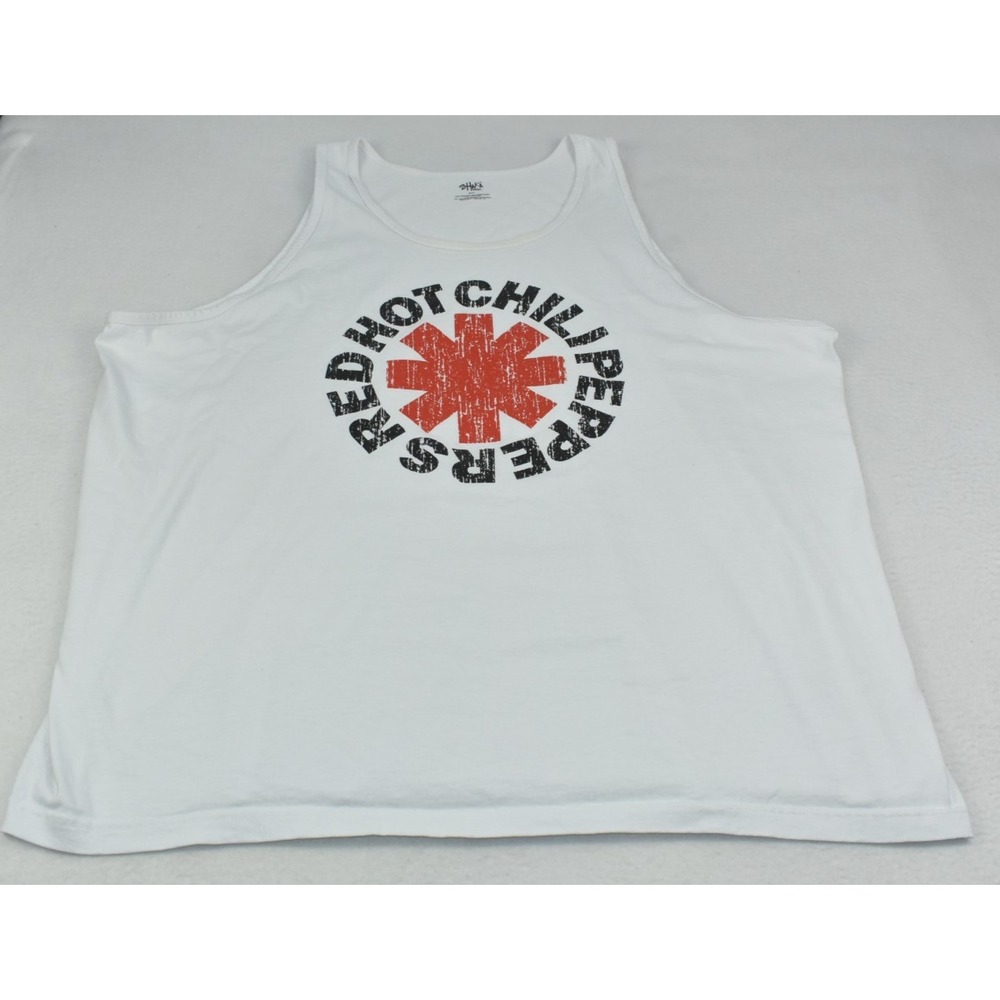 Shaka Wear Men Tank Top Size 4XL Big & Tall White Red Hot Chili Peppers -Flaws-